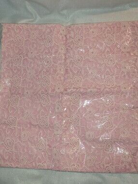 Land Of Nod Pink Lace Pillow Cover
